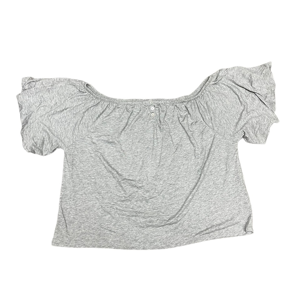 Gray Off-Shoulder Women's Top